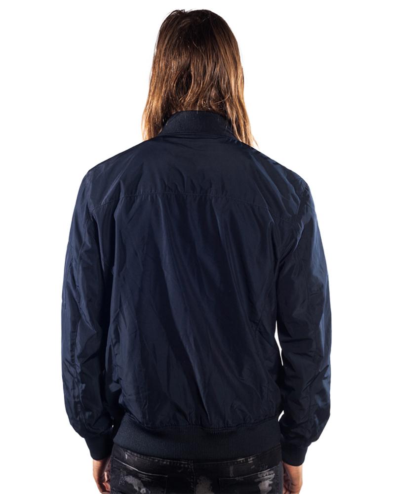 Barabas Men's Navy Zippers Closure Bamber Jacket GL15