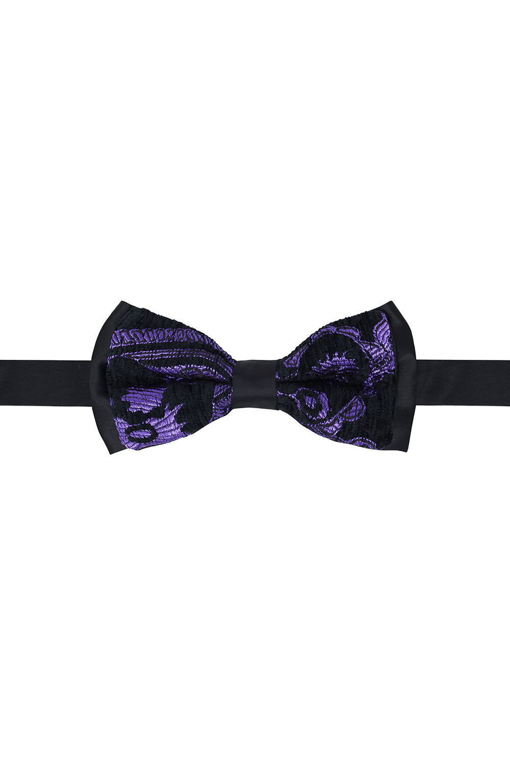 BARABAS Men's Paisley Pattern Design Bow Tie 2BW3101 Purple