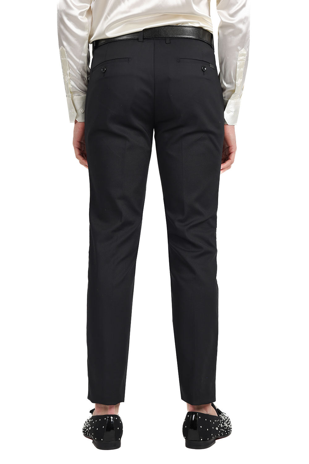 Barabas Men's Premium Plain Solid Color Chino Dress Pants 2CP3080 Black
