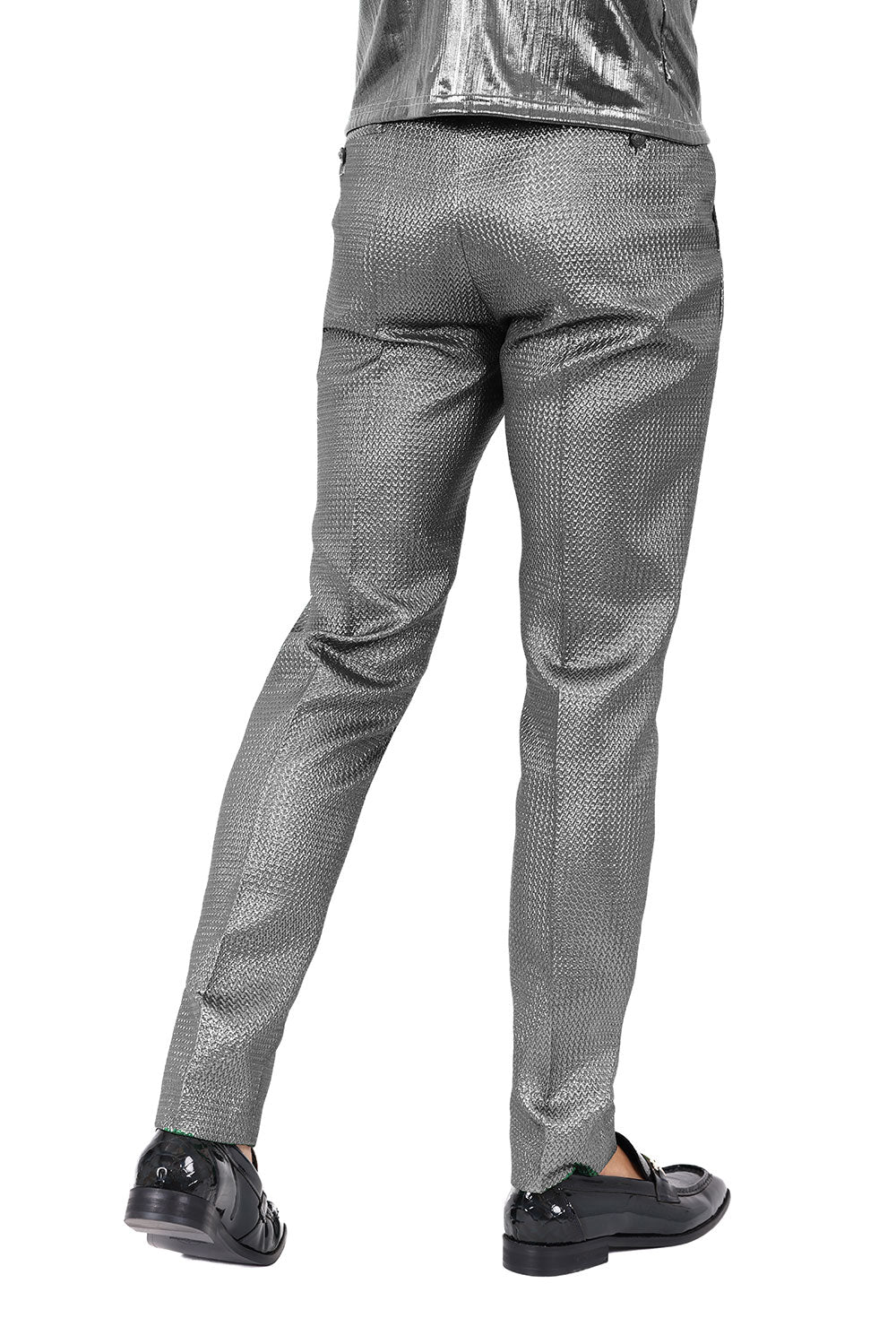 Barabas Men's Solid Vibrant Color Luxury Chino Pants 2cp3105 Silver
