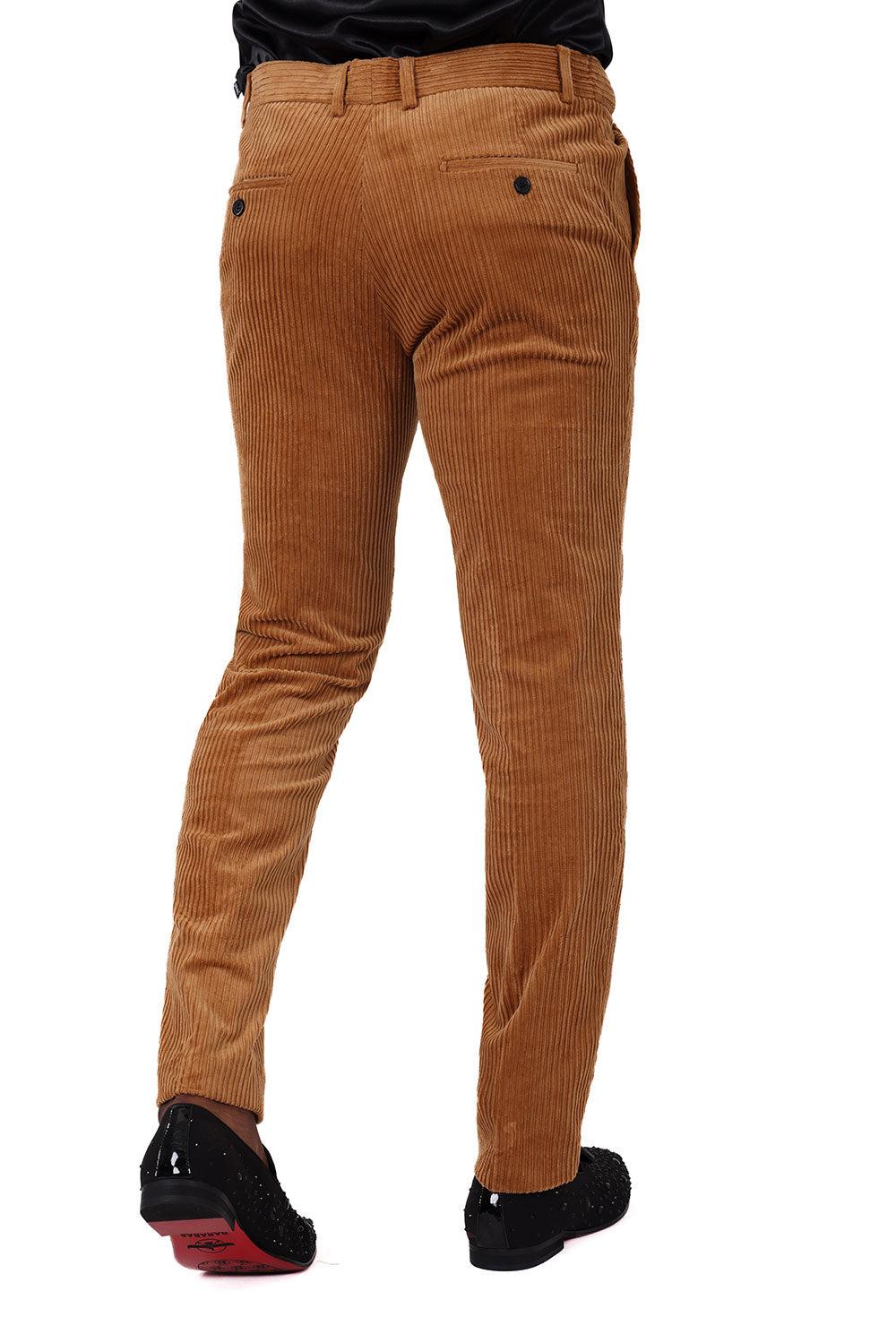 Barabas Men's Premium Corduroy Velvet solid color  chino pants 2CPV1 Camel