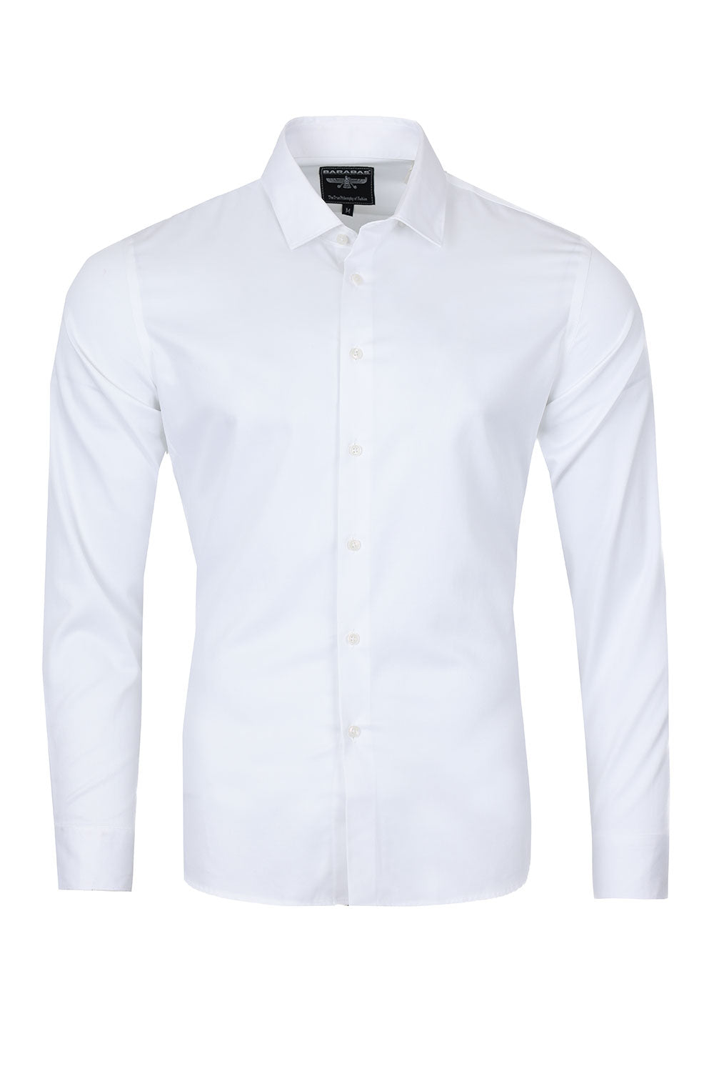 BARABAS Men's Solid Basic Palin Premium Button Down Dress Shirts 2DPS01 White