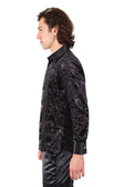 Barabas Men's Luxury French Cuff Long Sleeve Button Down Shirt FCS1003 #Color_Black
