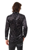 Barabas Men's Luxury French Cuff Long Sleeve Button Down Shirt FCS1003 #Color_Black