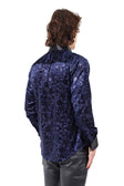 Barabas Men's Luxury French Cuff Long Sleeve Button Down Shirt FCS1003 #Color_Navy