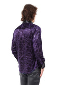 Barabas Men's Luxury French Cuff Long Sleeve Button Down Shirt FCS1003 #Color_Purple