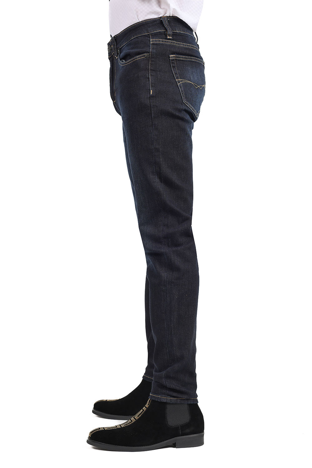 Barabas Men's Slim Fit Dark Blue Premium Denim Jeans 2JE02SL