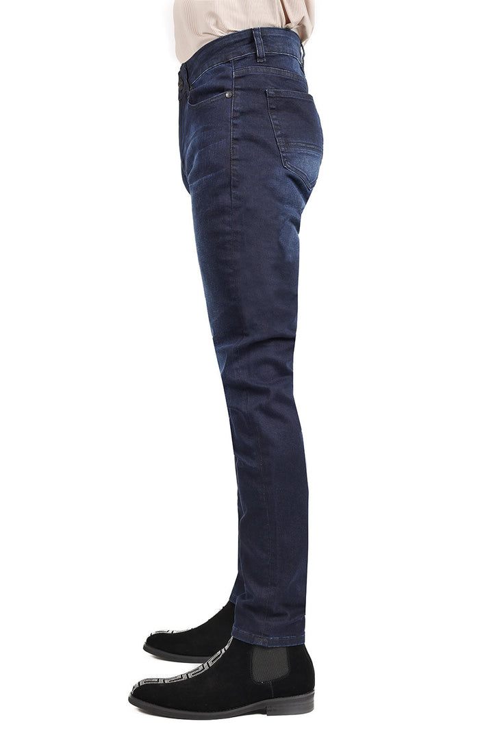 Barabas Men's Slim Fit Dark Blue Premium Denim Jeans 2JE03SL