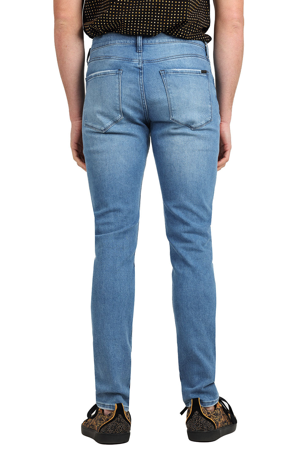Barabas Men's Solid Color Classic Workforce Denim Jeans 2JE11SL Blue