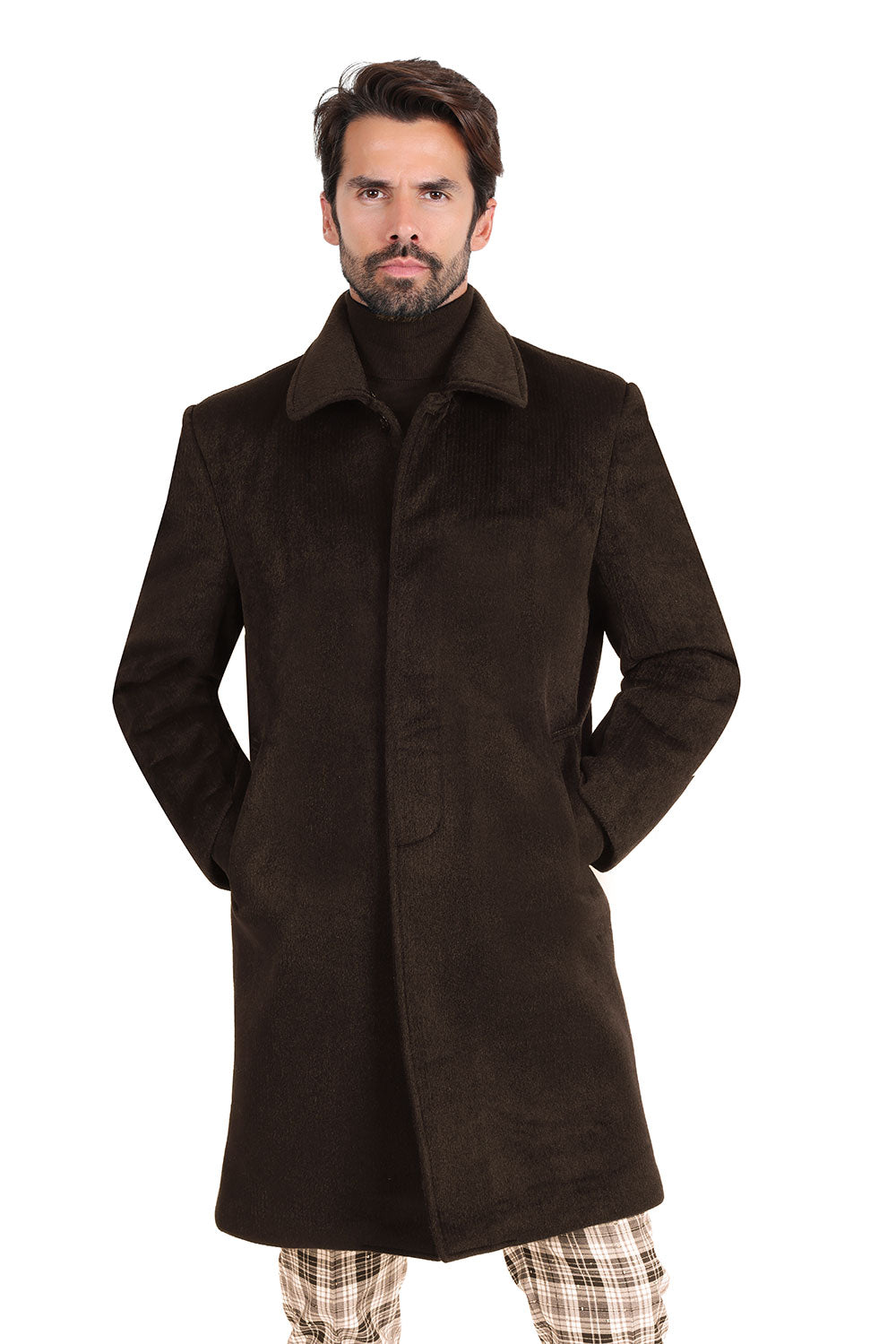 Barabas Men's Luxury Collared Over Coat Bal Collar Jacket 2JLW02