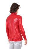 Barabas Men's Metallic Design Luxury Long Sleeve Shirt Sweater 2KT1000 #Color_Red
