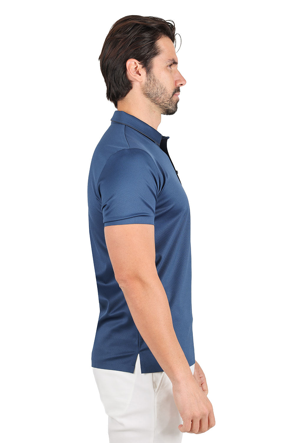 Barabas Men's Soft Silky Cotton Blend Short Sleeve Polo Shirt 2PP829 Blue Teal