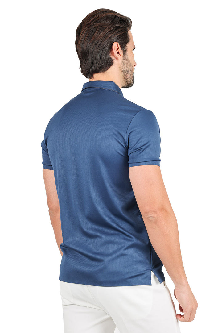 Barabas Men's Soft Silky Cotton Blend Short Sleeve Polo Shirt 2PP829 Blue Teal