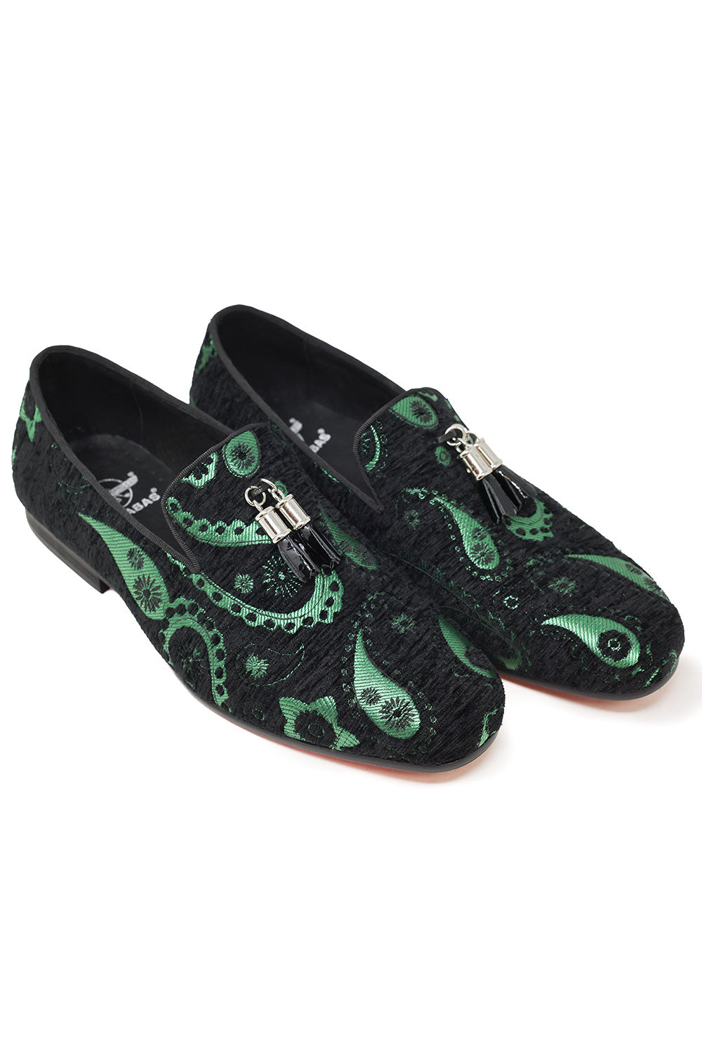 Barabas Men's Paisley Design Tassel Slip On Loafer Shoes 2SH3101