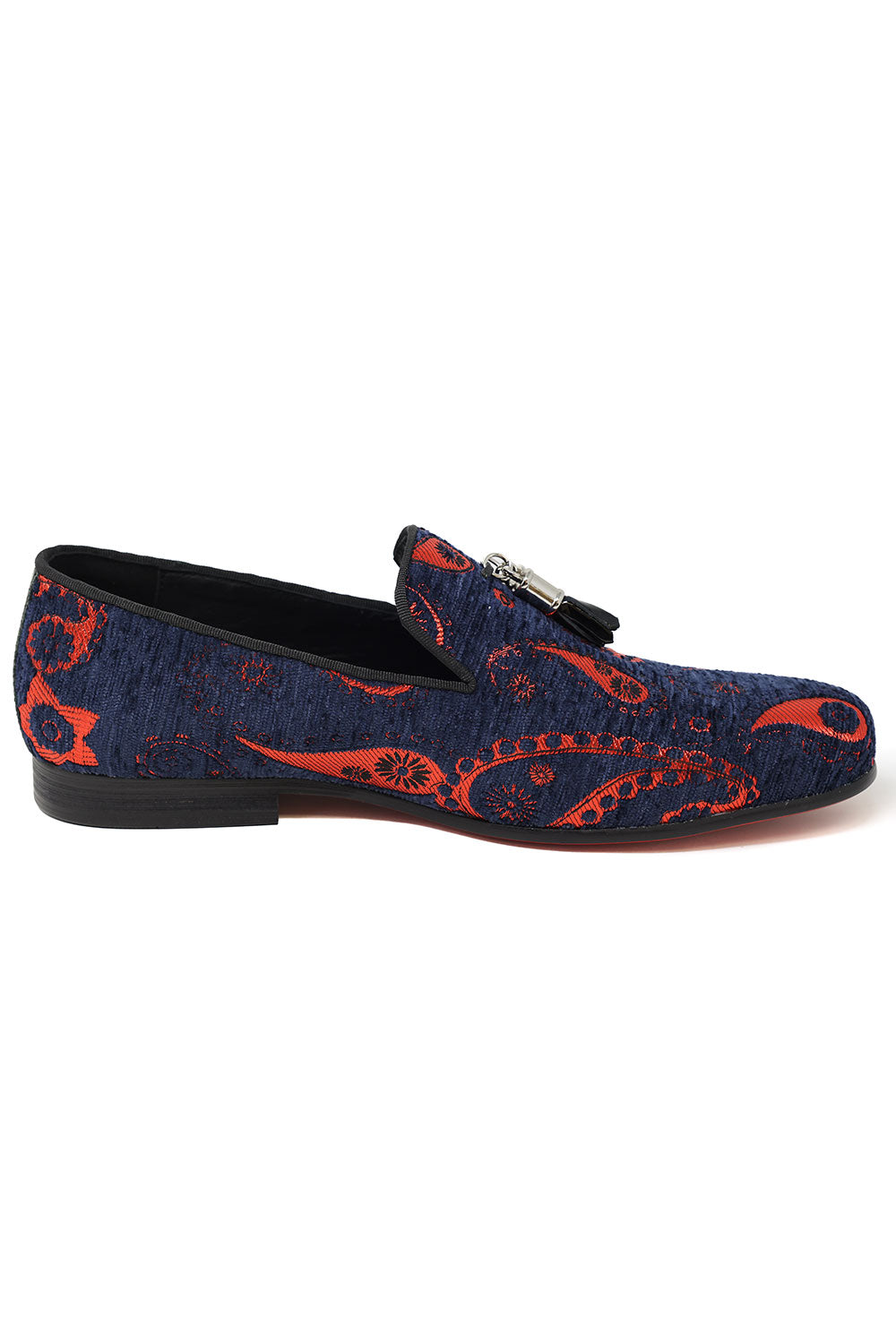 Barabas Men's Paisley Design Tassel Slip On Loafer Shoes 2SH3101