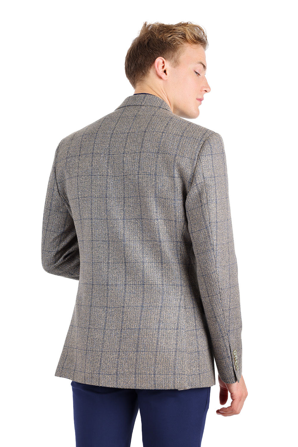 BARABAS Men's Wool Blend Tweed Design Sport Coat Blazer 3BL09 Tan