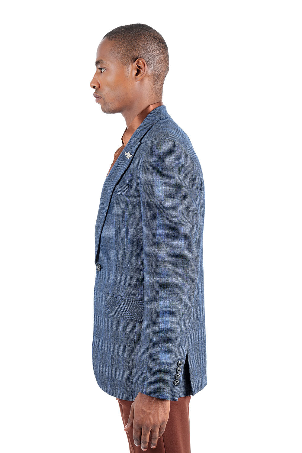 BARABAS Blazer Peak Lapel Wool Blazer Sport Coat 3BL10 Blue