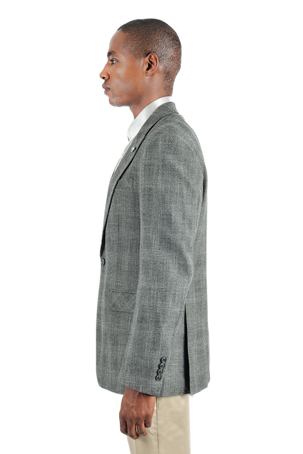 BARABAS Blazer Peak Lapel Wool Blazer Sport Coat 3BL10 Silver