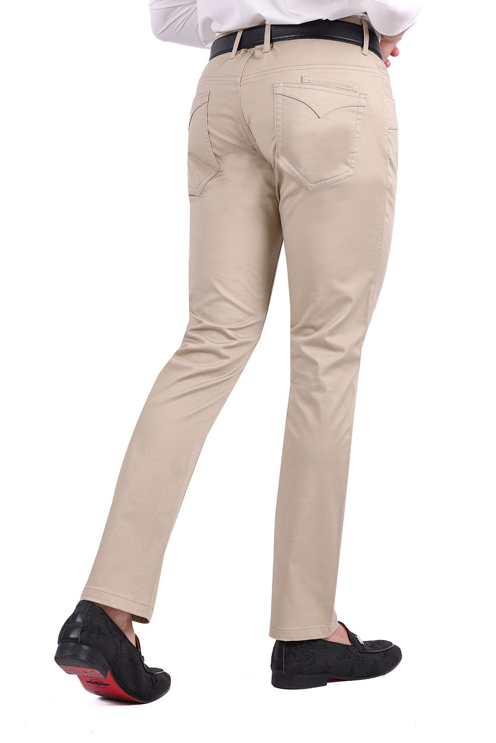 Barabas Men's Solid Color Basic Essential Chino Casual Pants 3CPW31 Tan