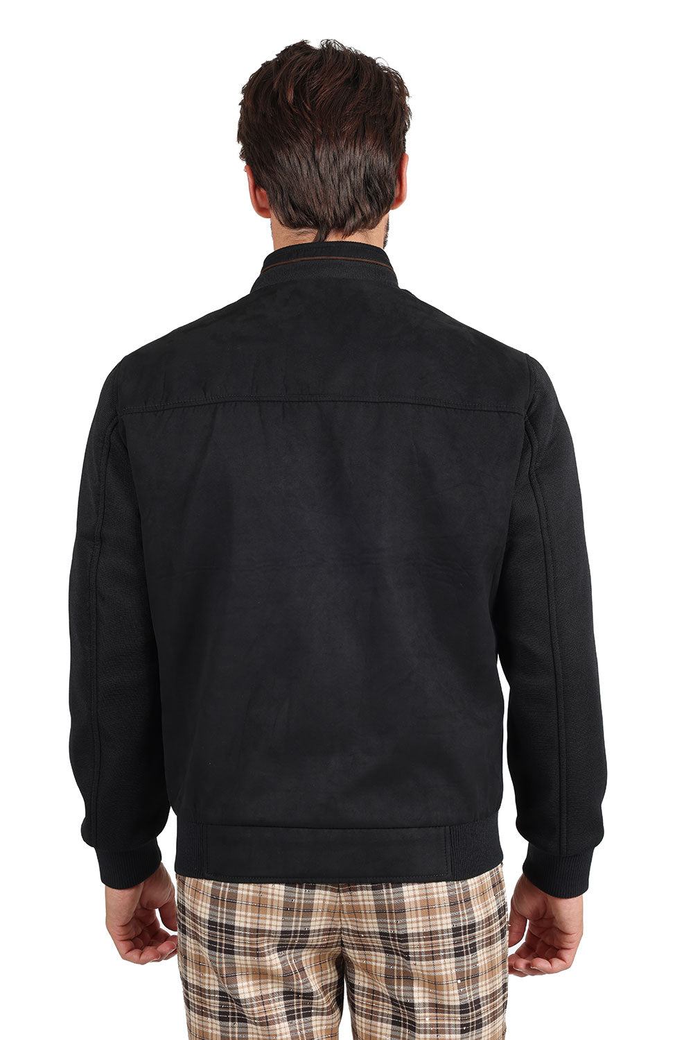 Barabas Men's Zipper Closure Classic Ripstop Bomber Jacket BH77 Black