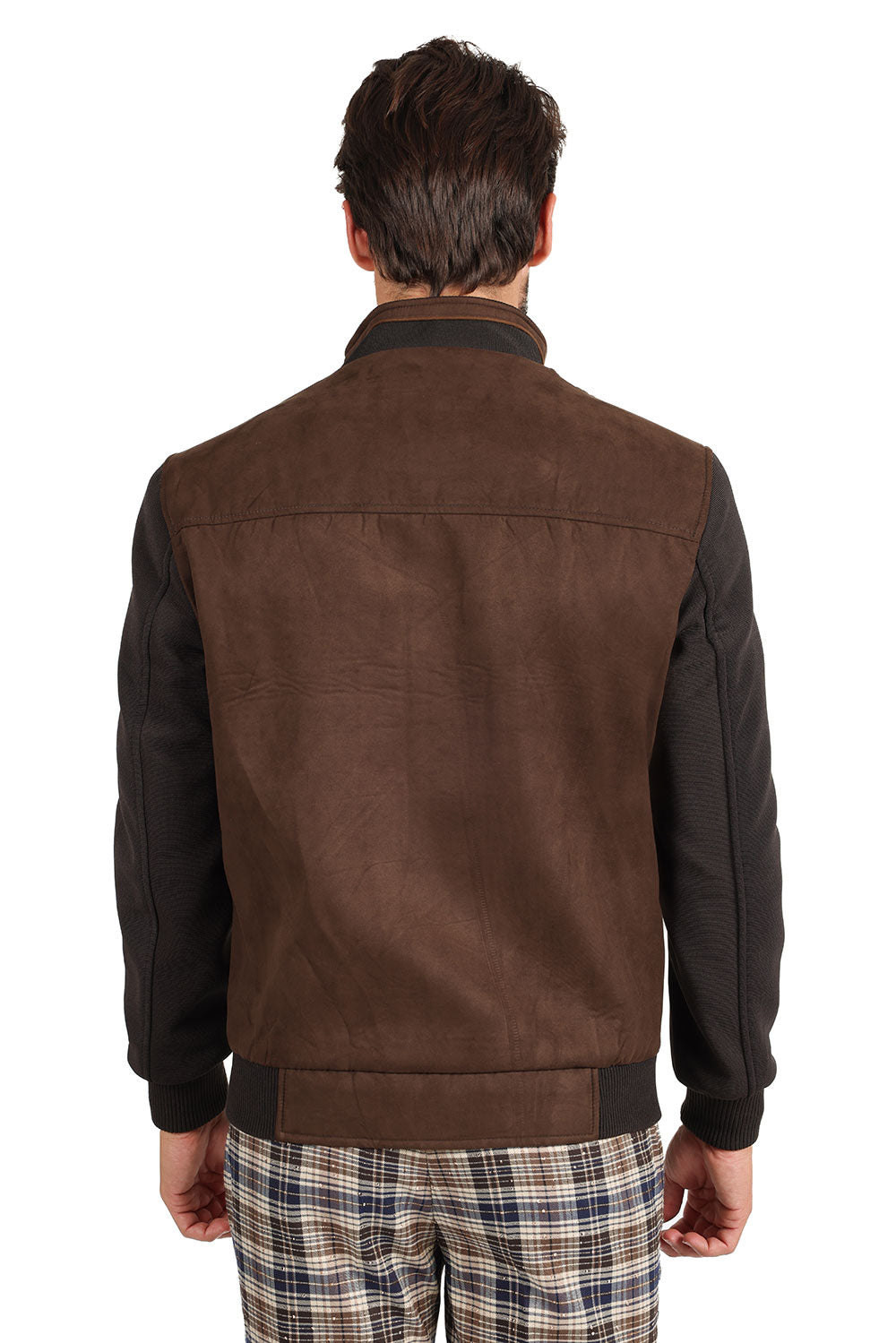 Barabas Men's Zipper Closure Classic Ripstop Bomber Jacket BH77 Coffee