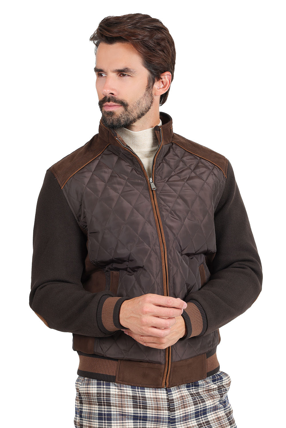 Barabas Men's Full Zipper Closure Classic Winter Bomber Jacket BH80 Coffee