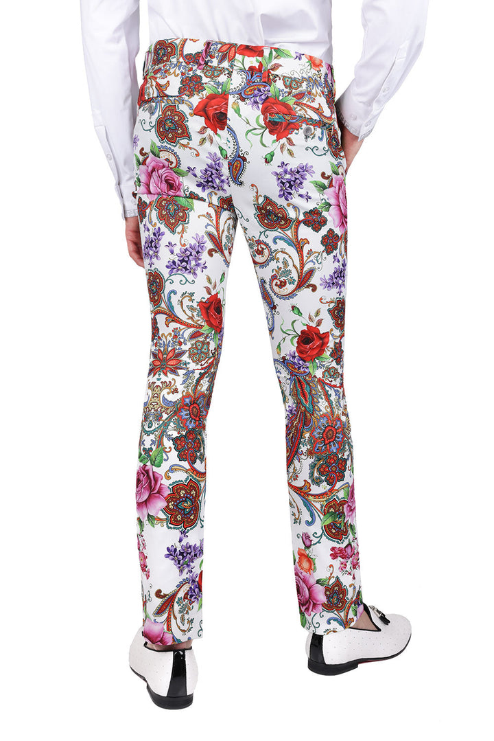 Barabas Men's Luxury Floral Printed Design Chino Pants CP175
