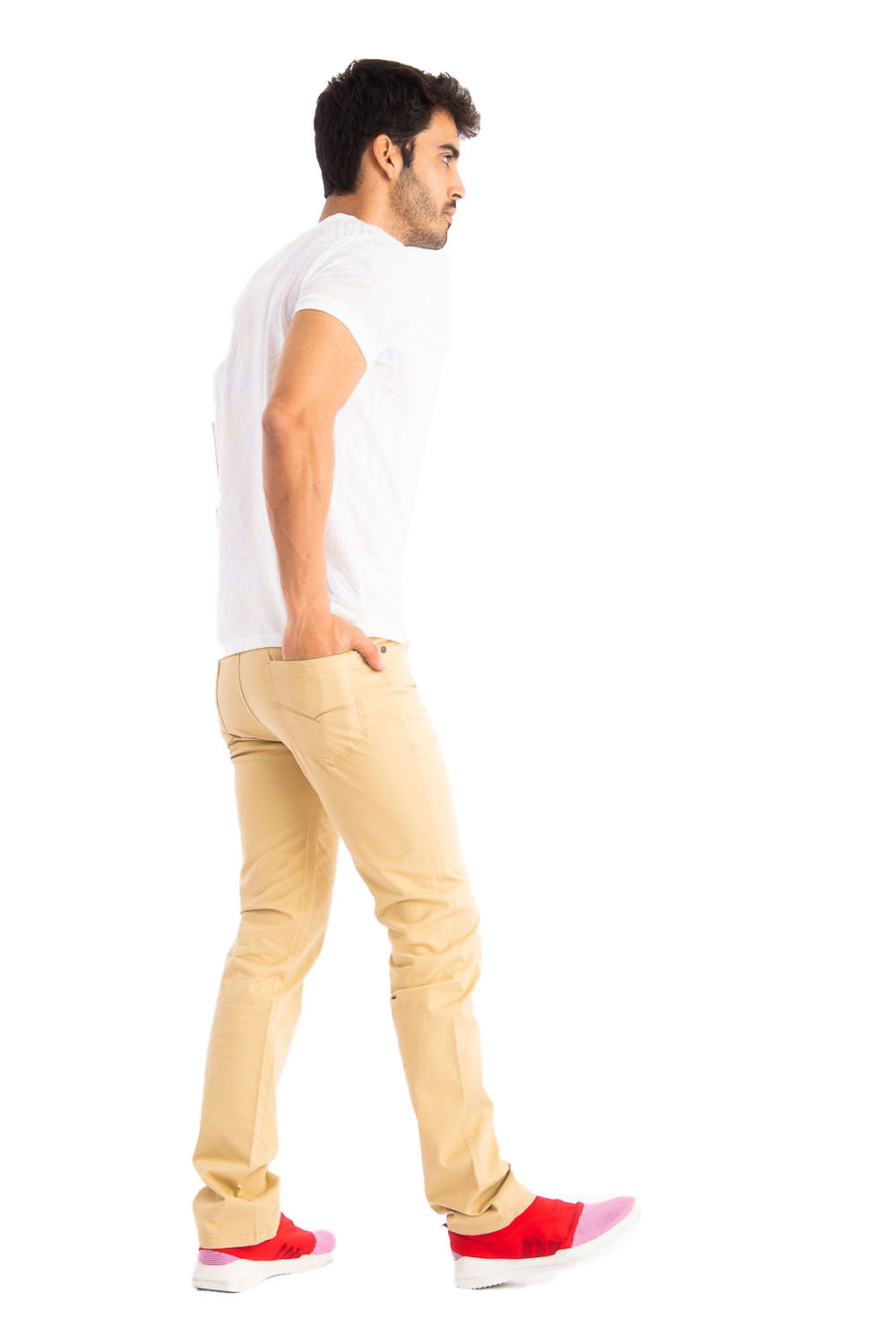 BARABAS Men's Khaki Relaxed Fit Denim Jeans Pants CP4001 Beige