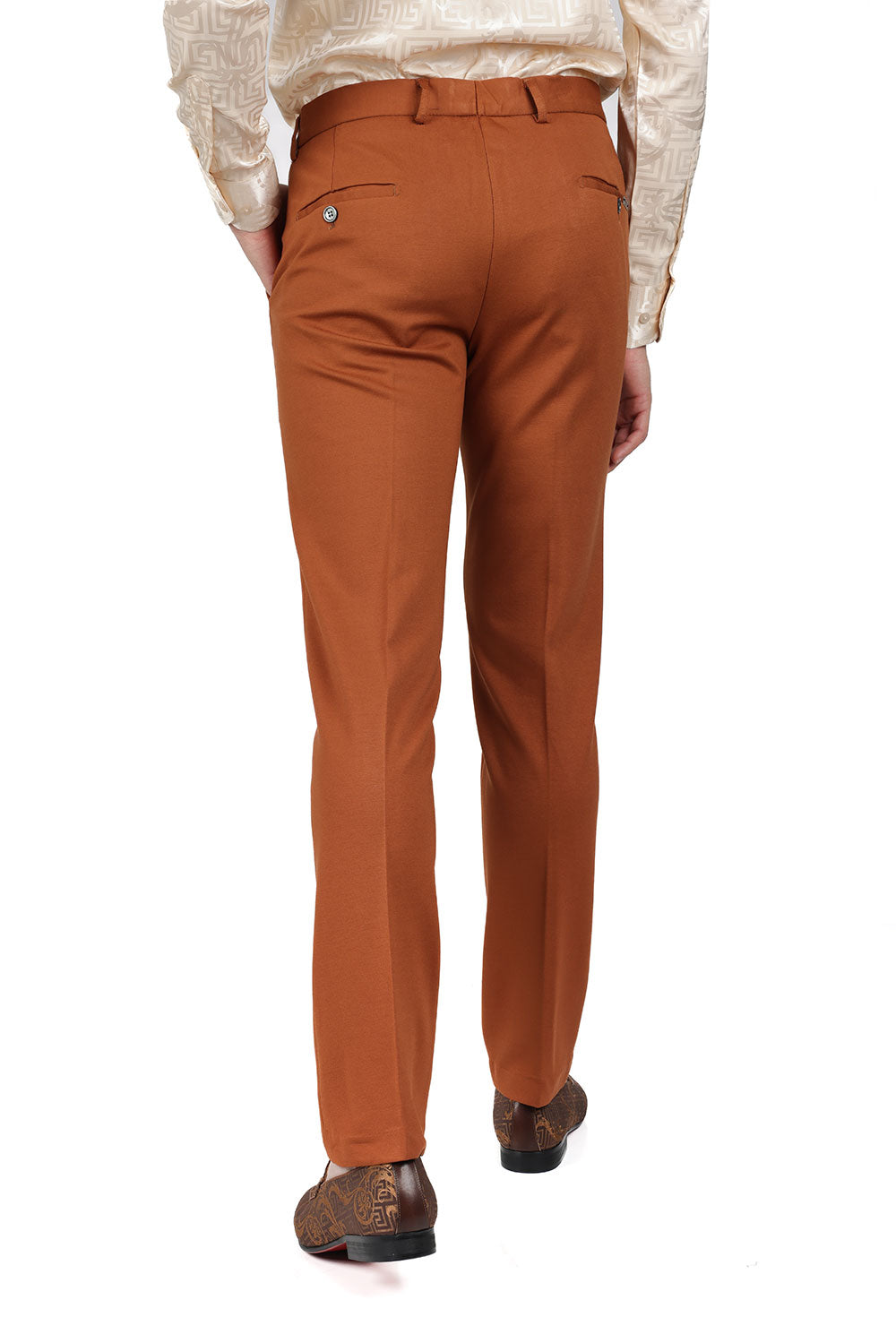 Barabas Men's Solid Color Essential Chino Dress Stretch Pants CP4007 Suede