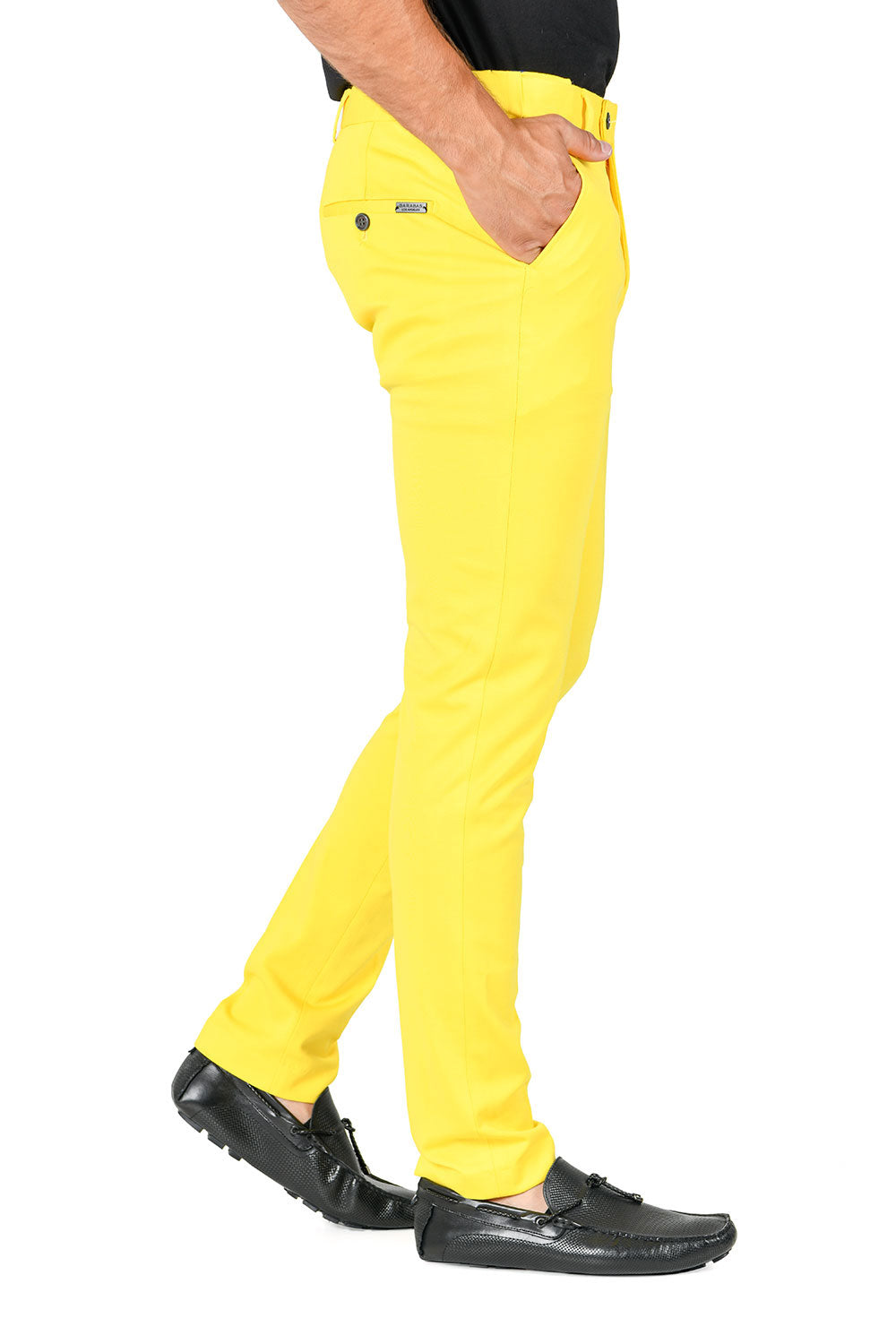 Barabas Men's Solid Color Basic Essential Chino Dress Pants CP4007 Yellow