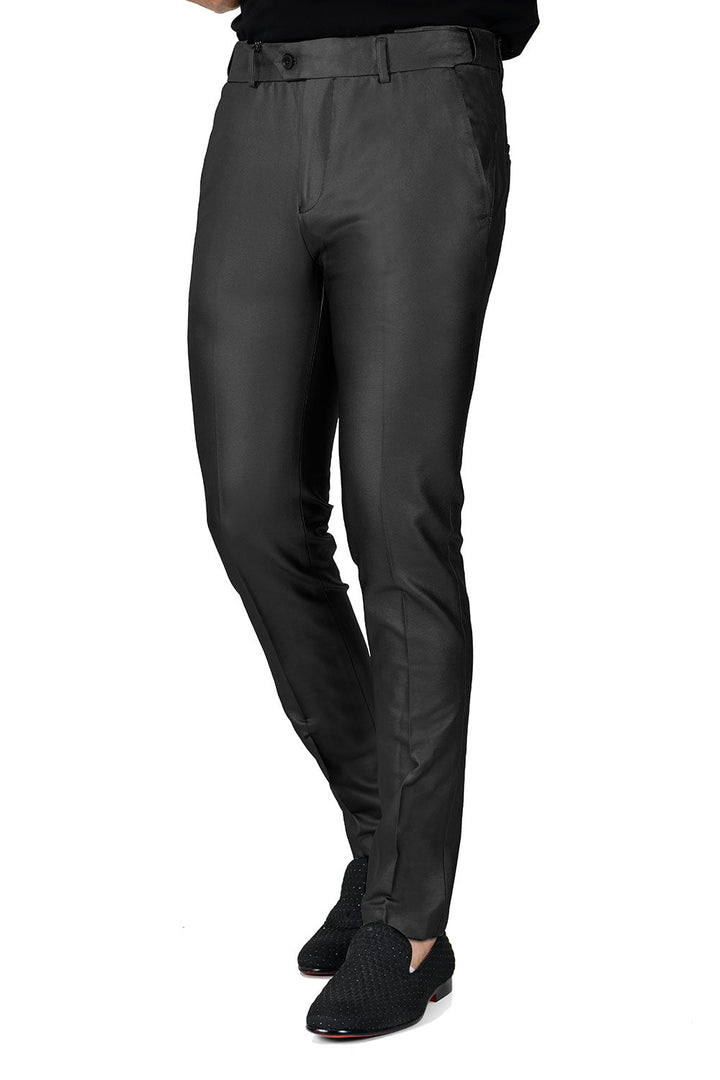Barabas Men's Glossy Pattern Design Sparkly Luxury Dress Pants CP95 Black