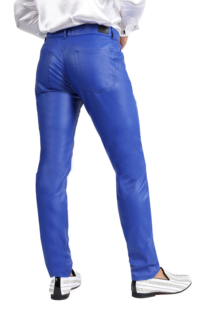 Barabas Men's Glossy Shiny Design Sparkly Luxury Dress Pants 2CPW27 Royal