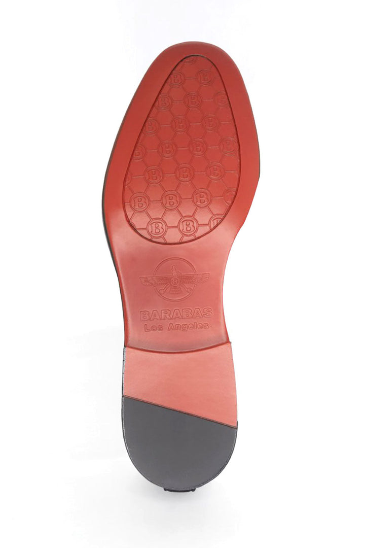 BARABAS Men's Solid Pattern Design Luxury Tassel Loafer Shoes SH3087 Dress Shoes Sole