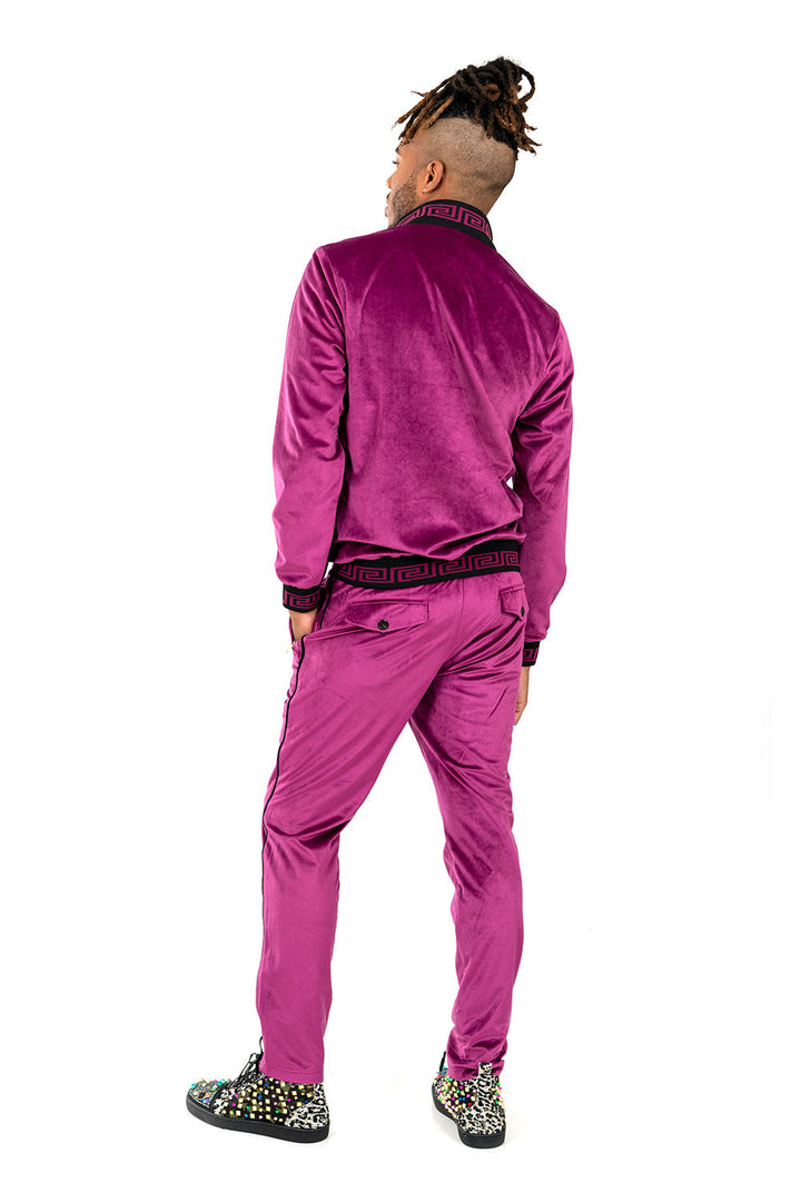 BARABAS Men's Casual Street Luxury Loungewear Purple JJ900