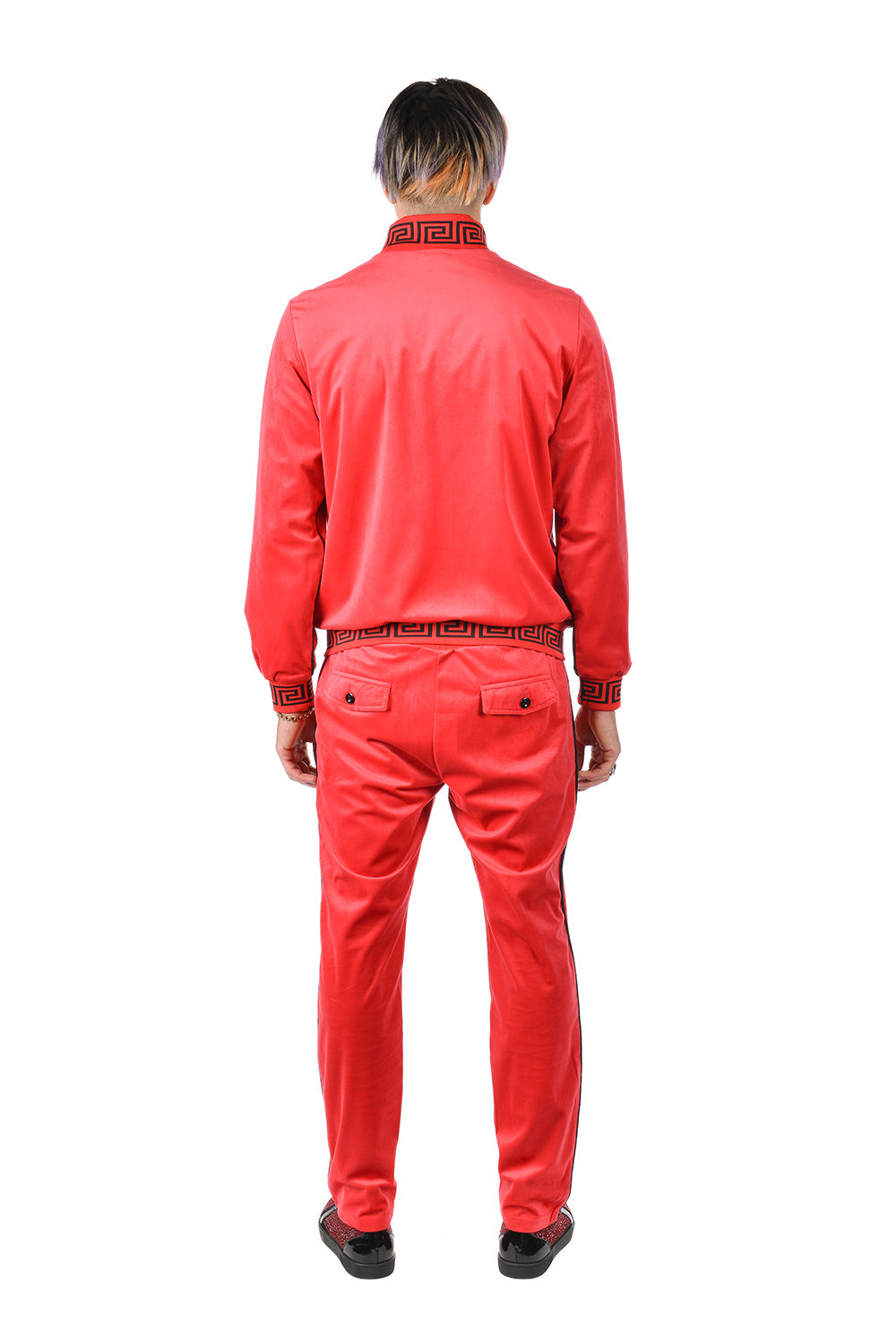 BARABAS Men's Casual Street Luxury Loungewear JJ900 Red