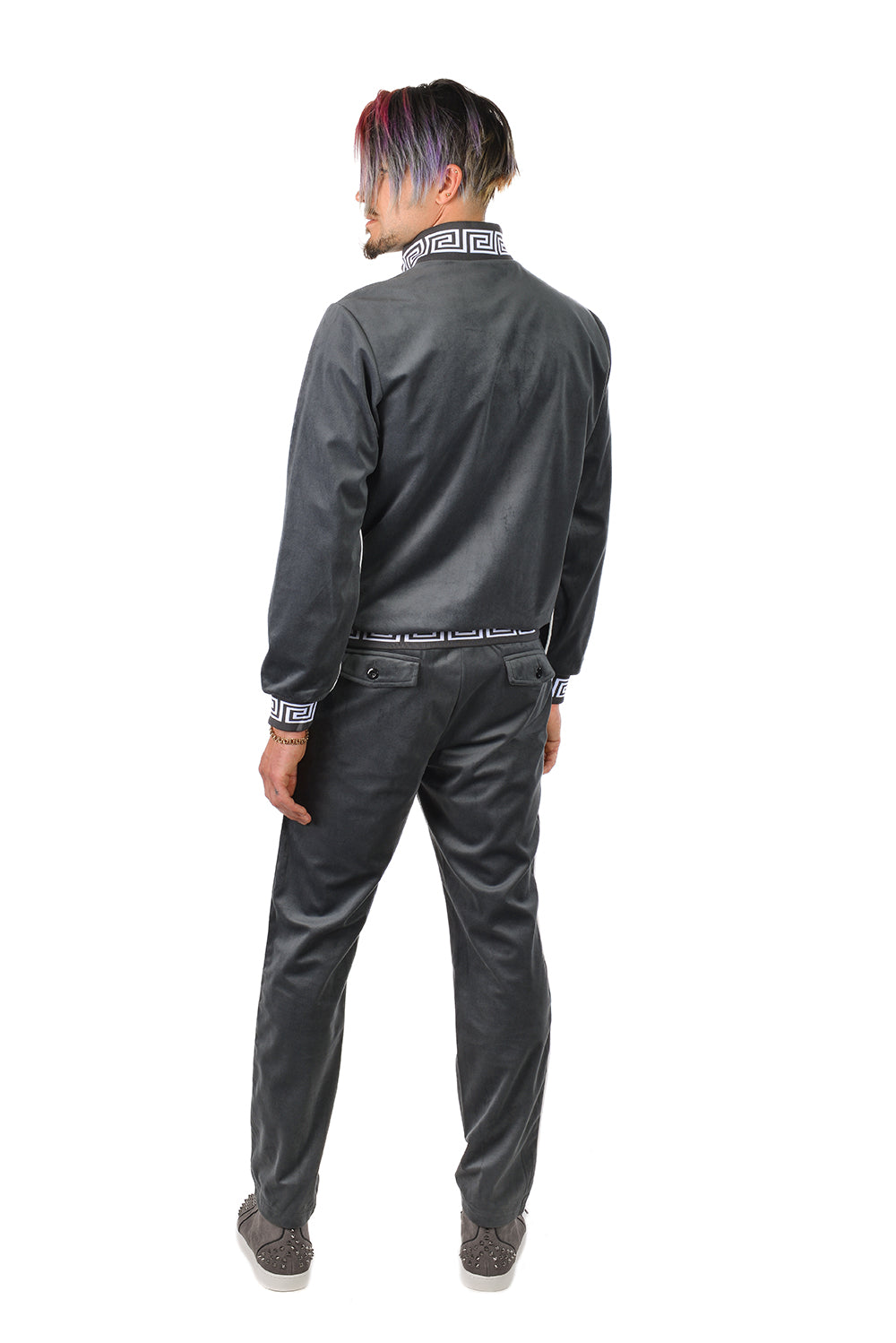 BARABAS Men's Casual Street Luxury Loungewear JJ900 Charcoal
