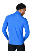 Men's Turtleneck Ribbed Solid Color Basic Sweater LS2100 #Color_Royal