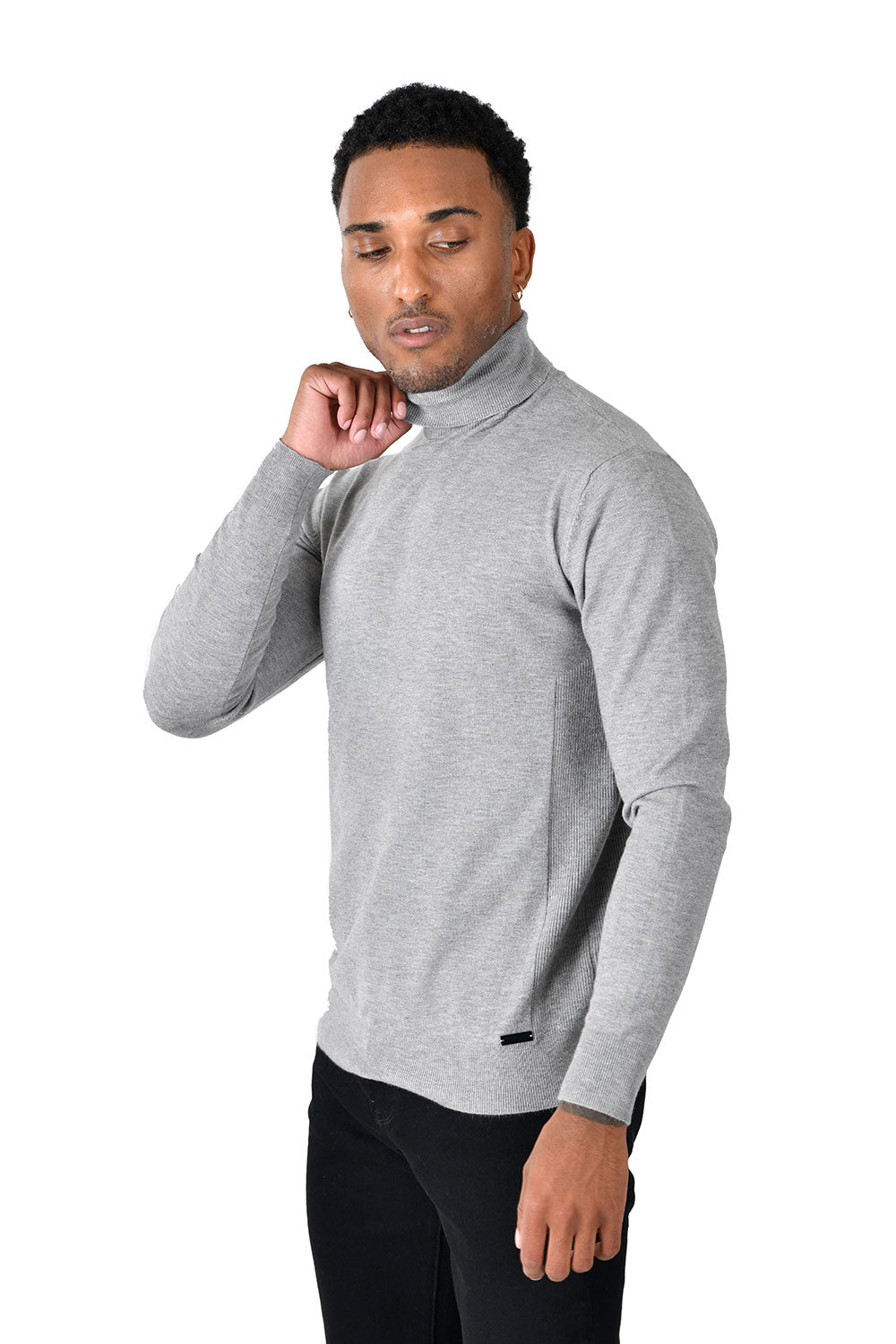 Silver 2024 turtleneck mens