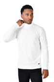 Men's Turtleneck Ribbed Solid Color Basic Sweater LS2100 #Color_Snow White
