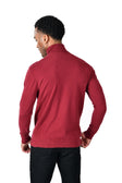 Men's Turtleneck Ribbed Solid Color Basic Sweater LS2100 #Color_Wine