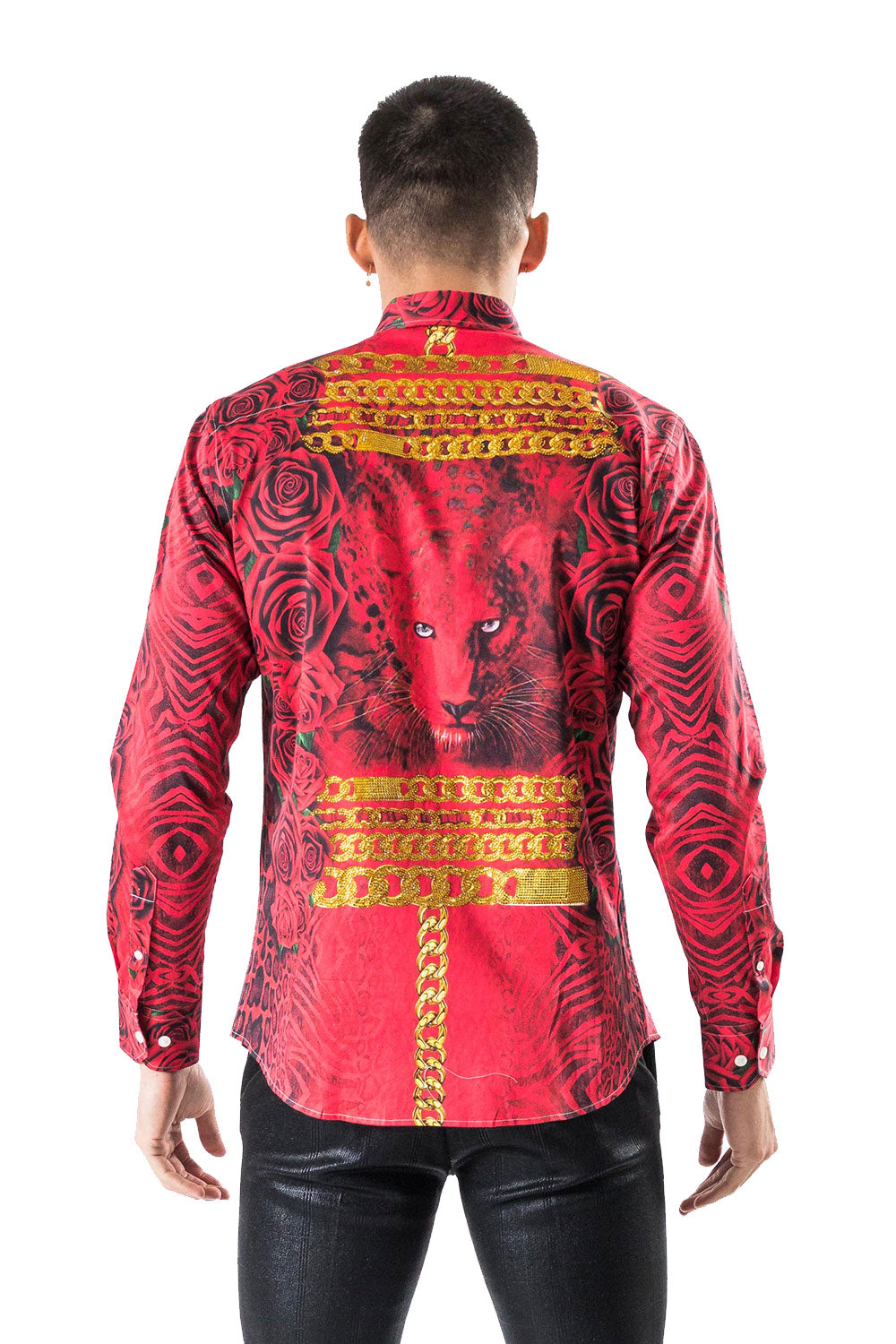 BARABAS Men Shirt Like Lava SP955- ST Red