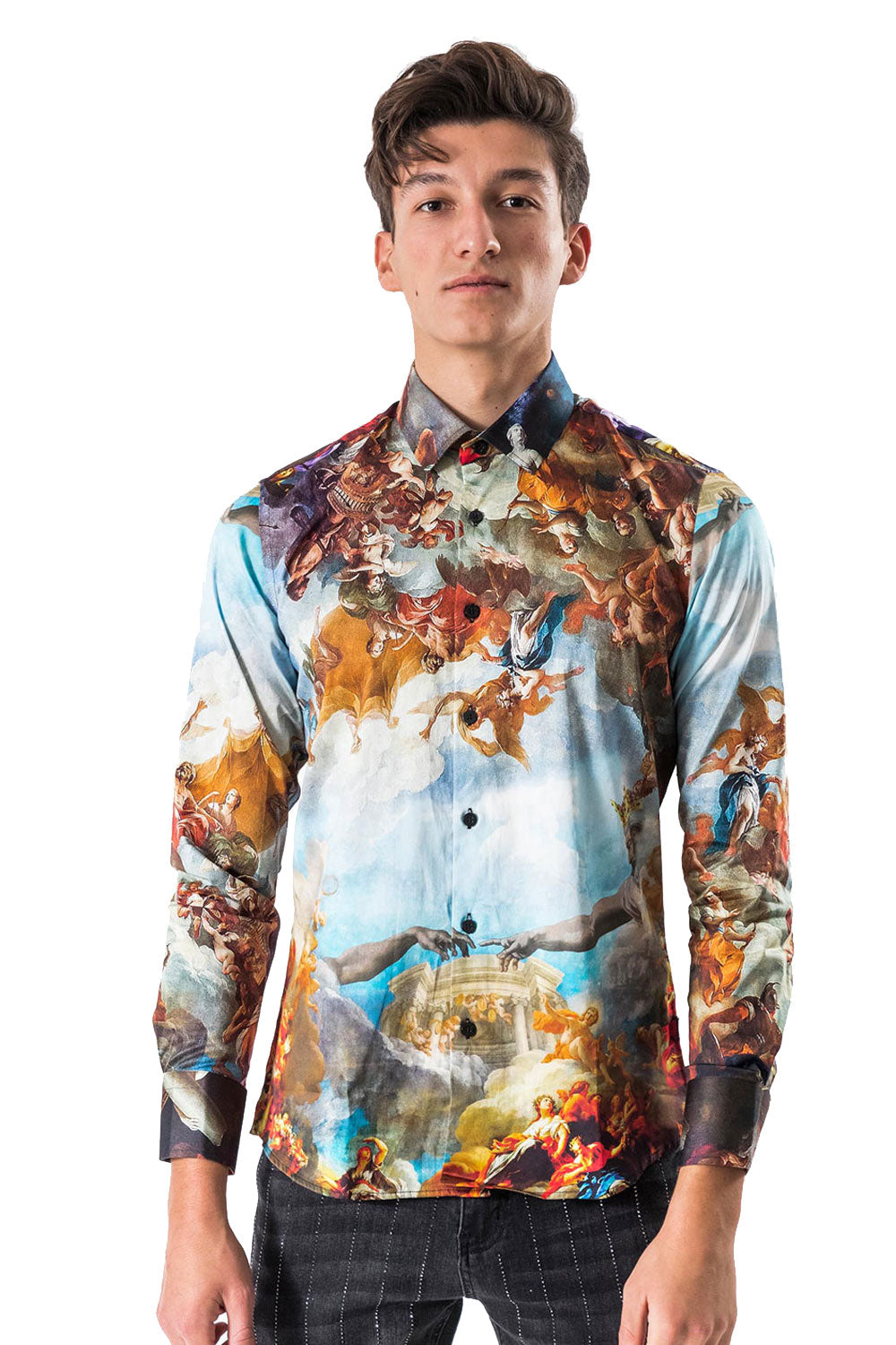 BARABAS Men Printed Shirts Sky War SP618 Multi Color