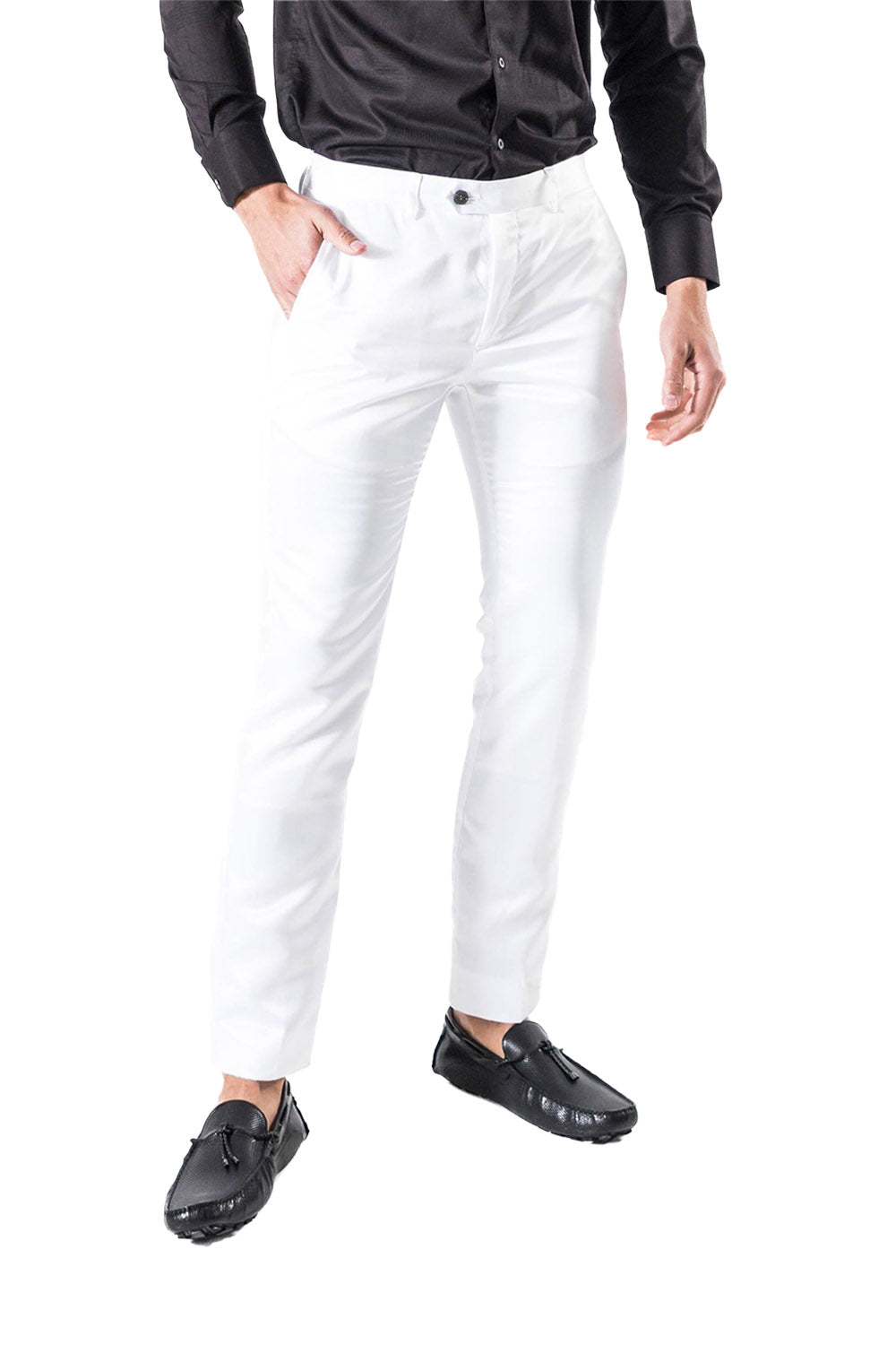 BARABAS Men Pants Chaps-White VP1020 White