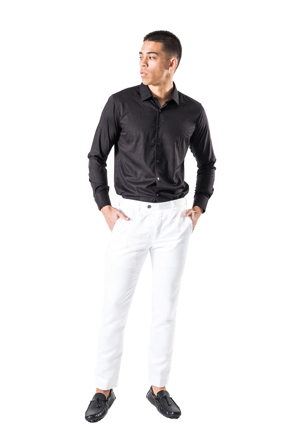 BARABAS Men Pants Chaps-White VP1020 White