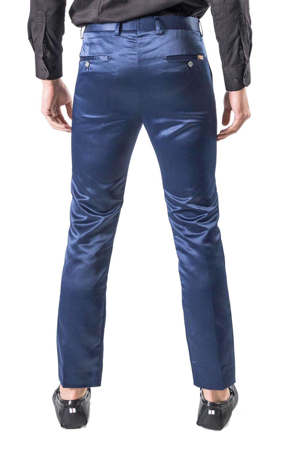 BARABAS Men shinny dress Pants Navy  VP1020