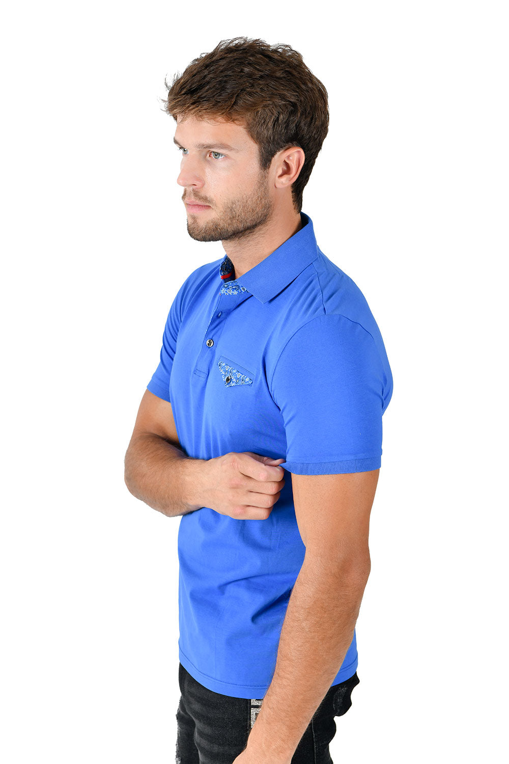 Barabas Men Solid Color Polo Shirts PP823 IBIZA BLUE