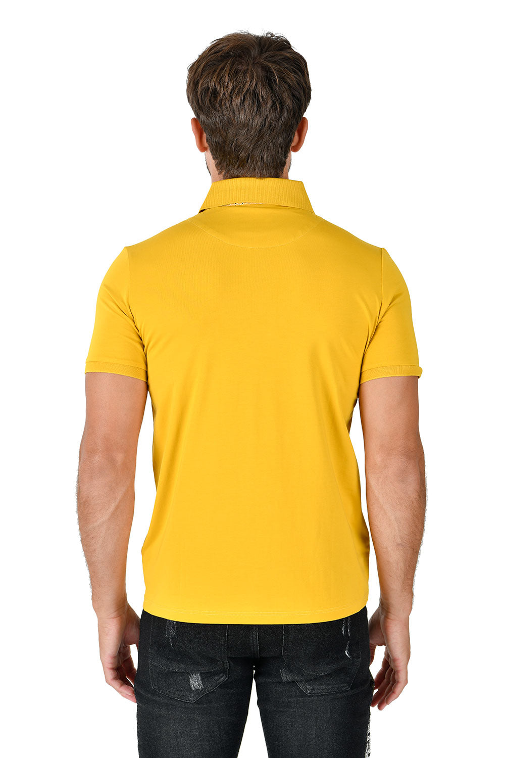 Barabas Men Solid Color Polo Shirts PP823 WINARY