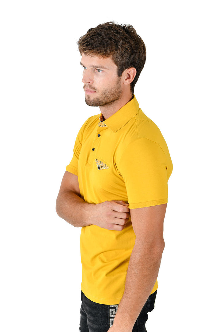 Barabas Men Solid Color Polo Shirts PP823 WINARY