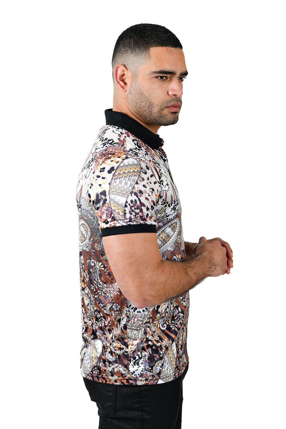 Barabas men's  paisley, floral, butterfly, leopard polo shirt PSP2005