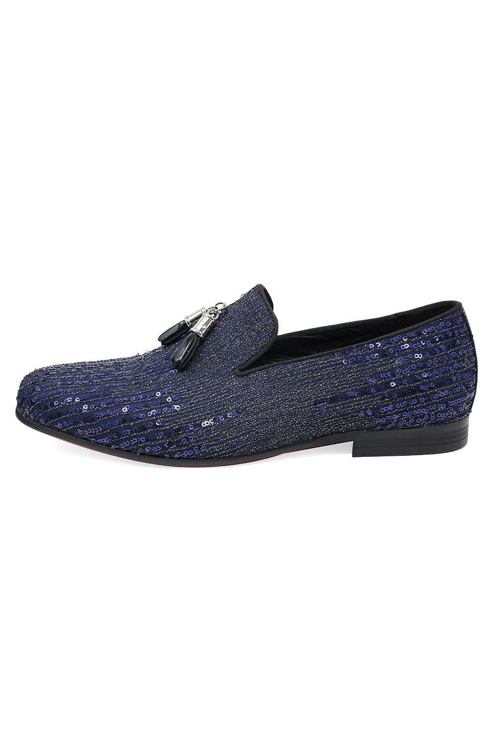 BARABAS Men's Rhinestone Sequin key Pattern Slip On Dress Shoes SH3085